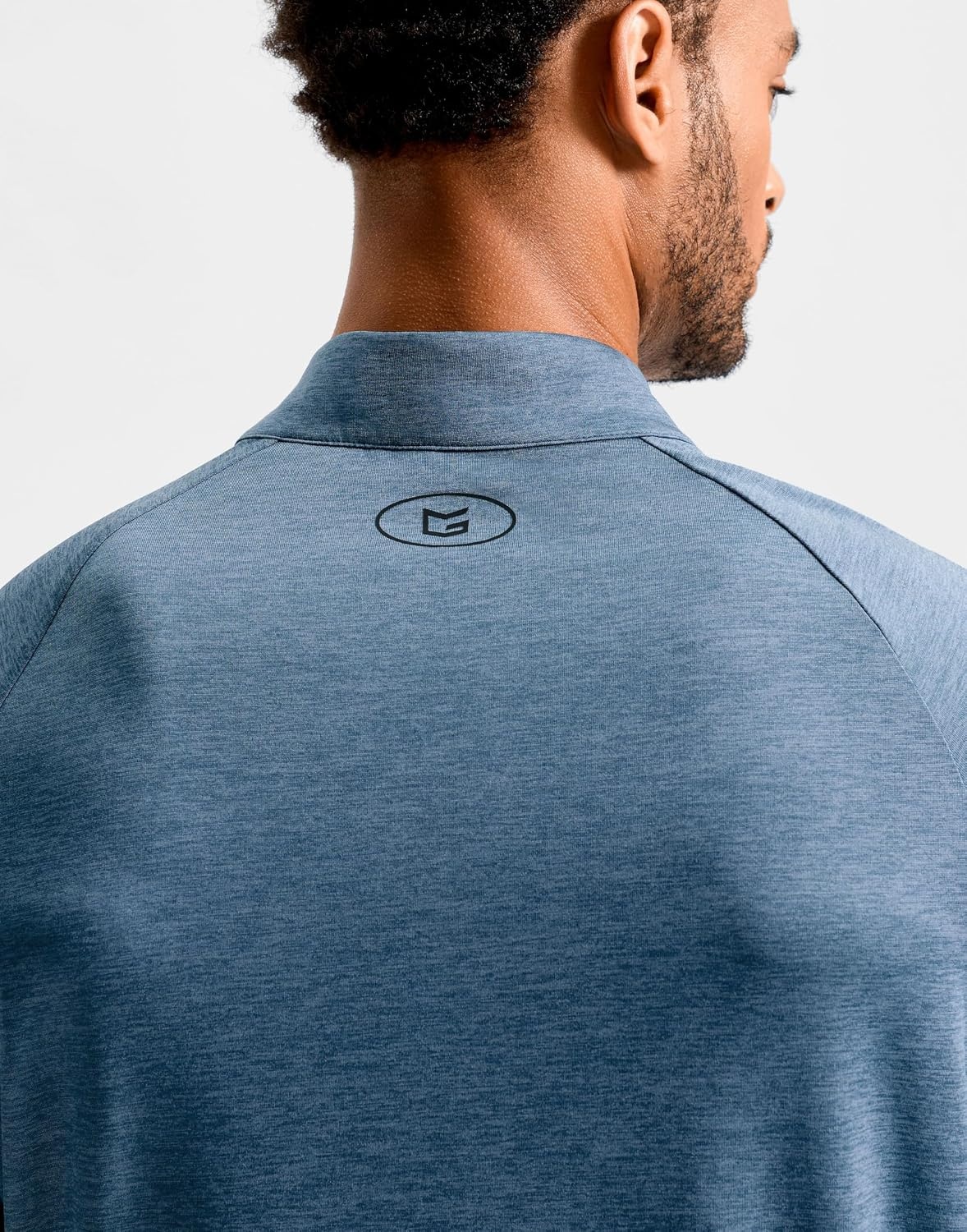 image:imageG Gradual Mens Quarter Zip Pullover Long Sleeve Athletic Running ShirtsDusty Blue Heather