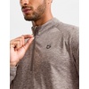 G Gradual Men’s Quarter Zip Pullover Long Sleeve Athletic Running Shirts(Taupe Heather)