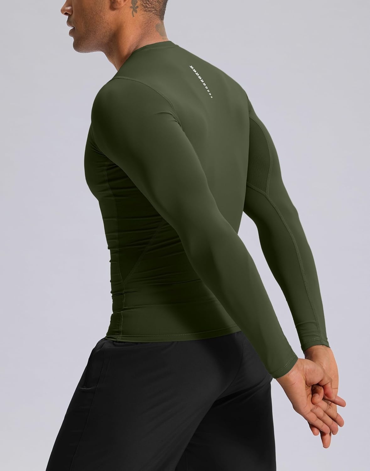 image:imageG Gradual Mens Compression Shirt Long Sleeve Moisture Wicking Running TopsOlive