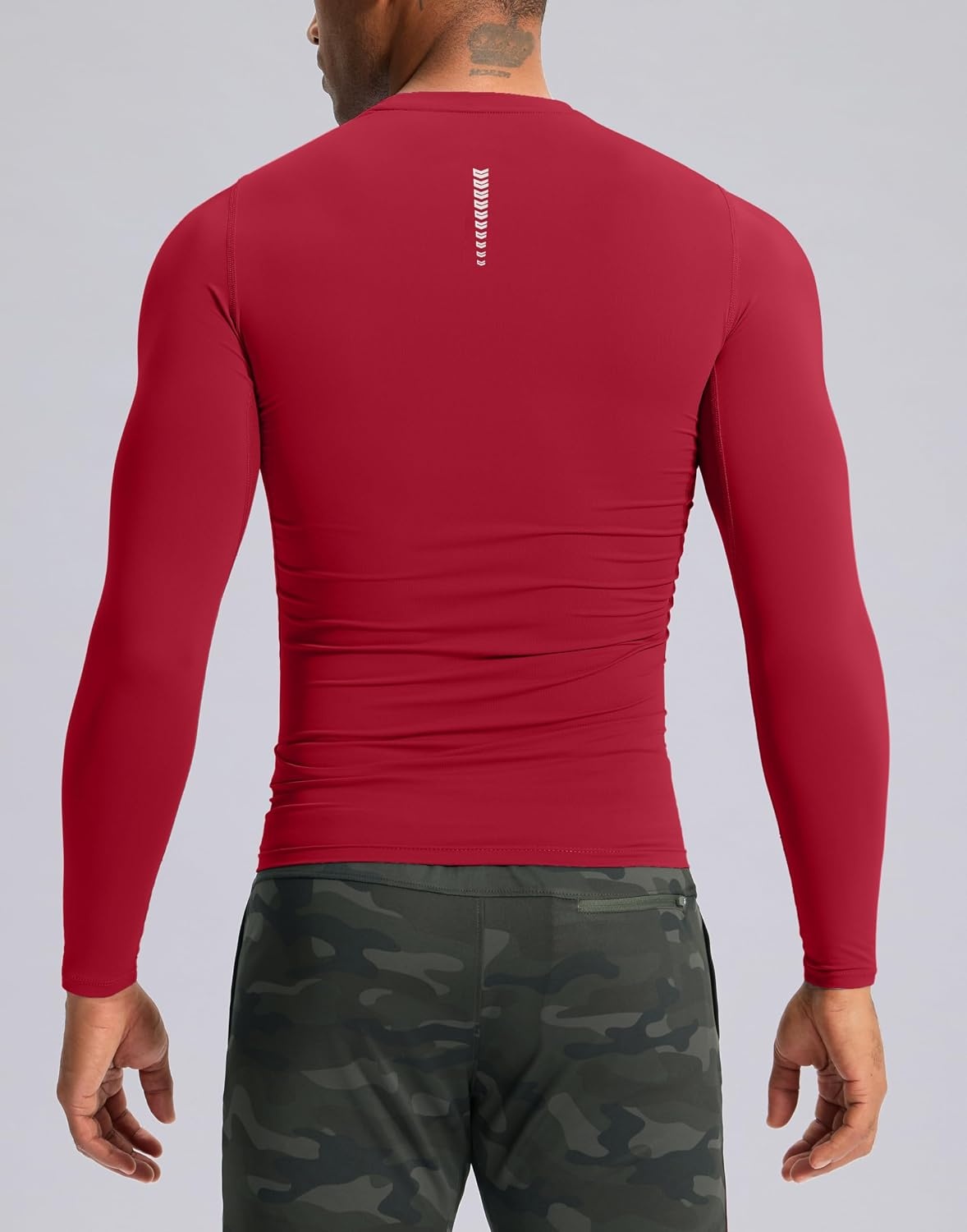 image:imageG Gradual Mens Compression Shirt Long Sleeve Moisture Wicking Running TopsRed