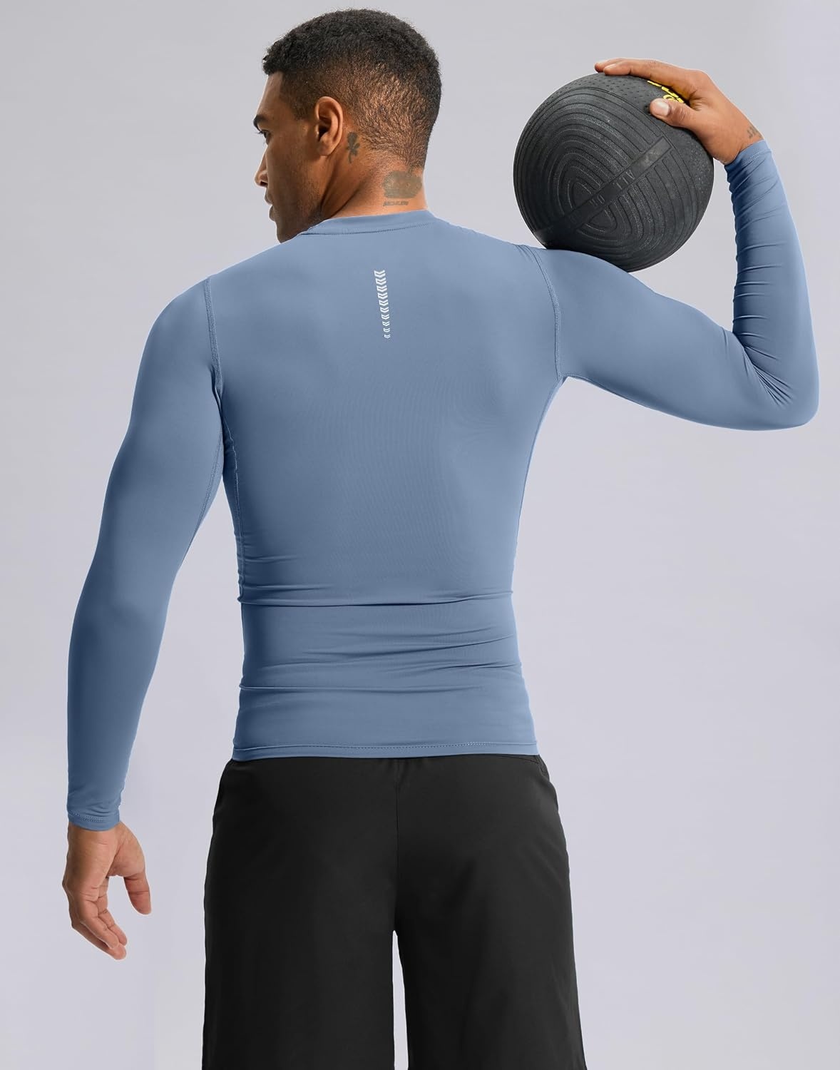 image:imageG Gradual Mens Compression Shirt Long Sleeve Moisture Wicking Running TopsSlate Blue
