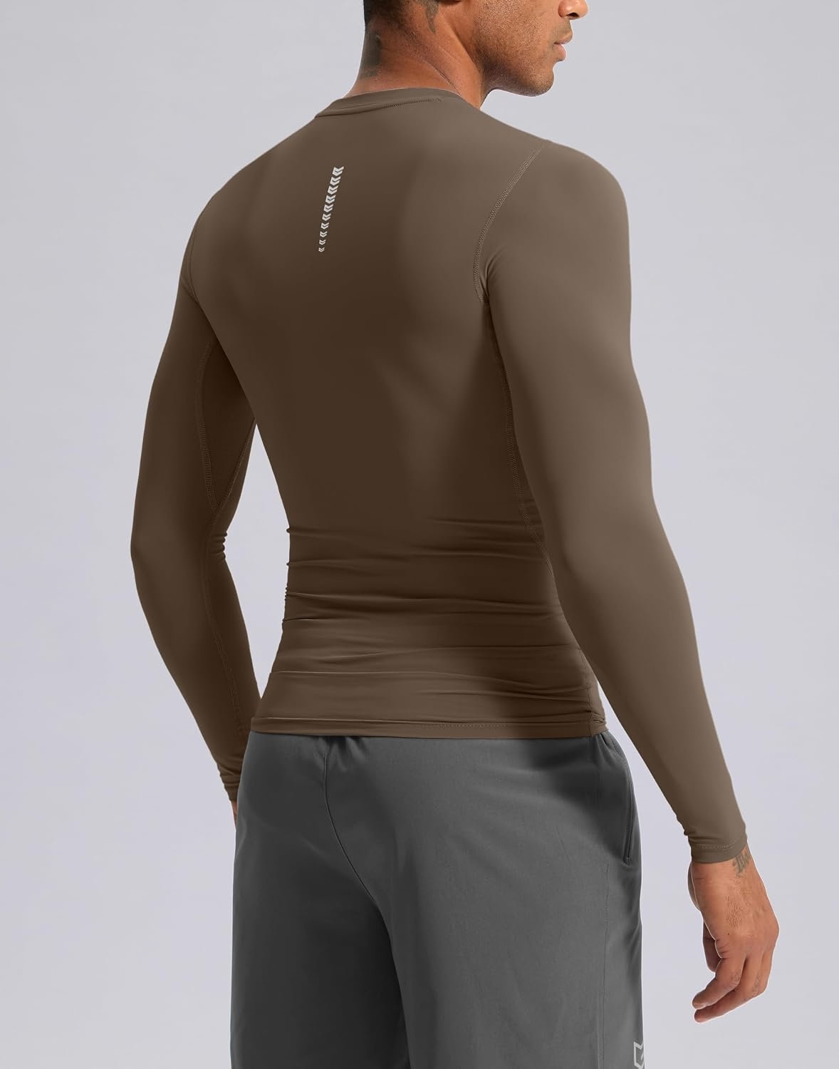 image:imageG Gradual Mens Compression Shirt Long Sleeve Moisture Wicking Running TopsTaupe