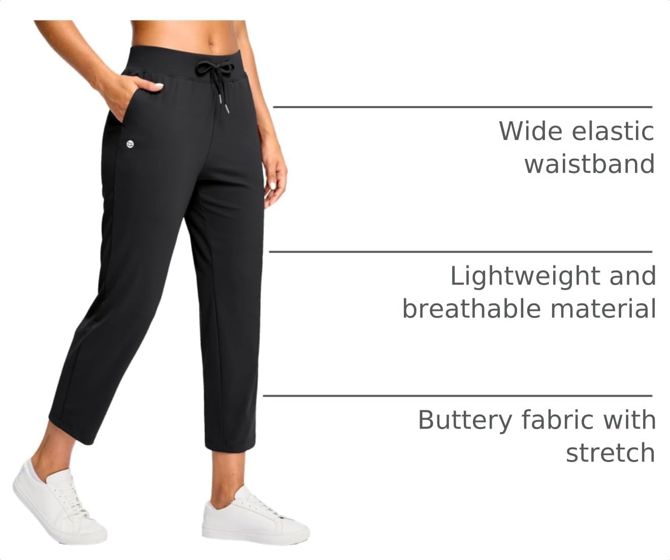 image:imageG Gradual Petite Pants for Women 2426 Ankle Pants with 2 PocketsBlack