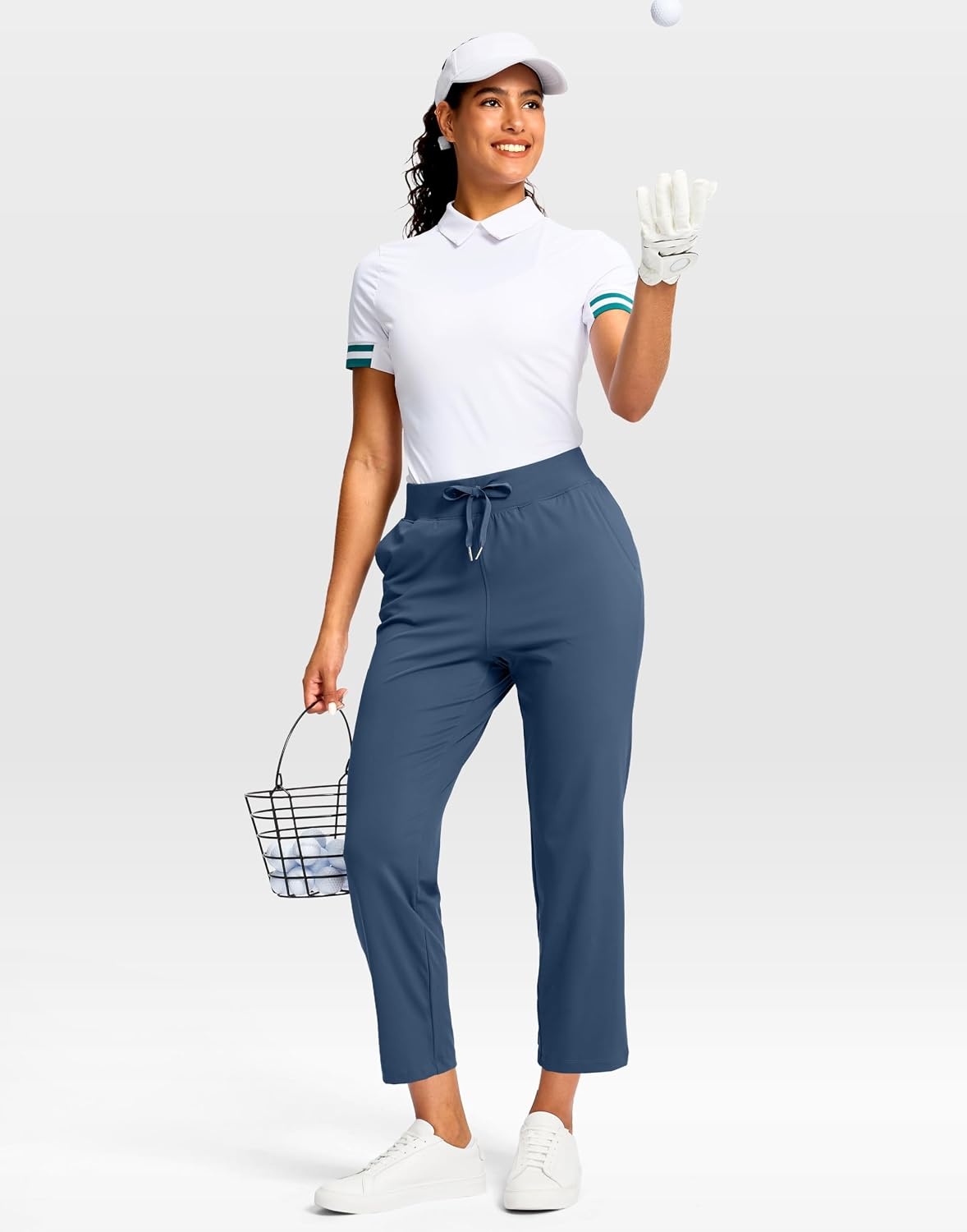 image:imageG Gradual Petite Pants for Women 2426 Ankle Pants with 2 PocketsDark Blue