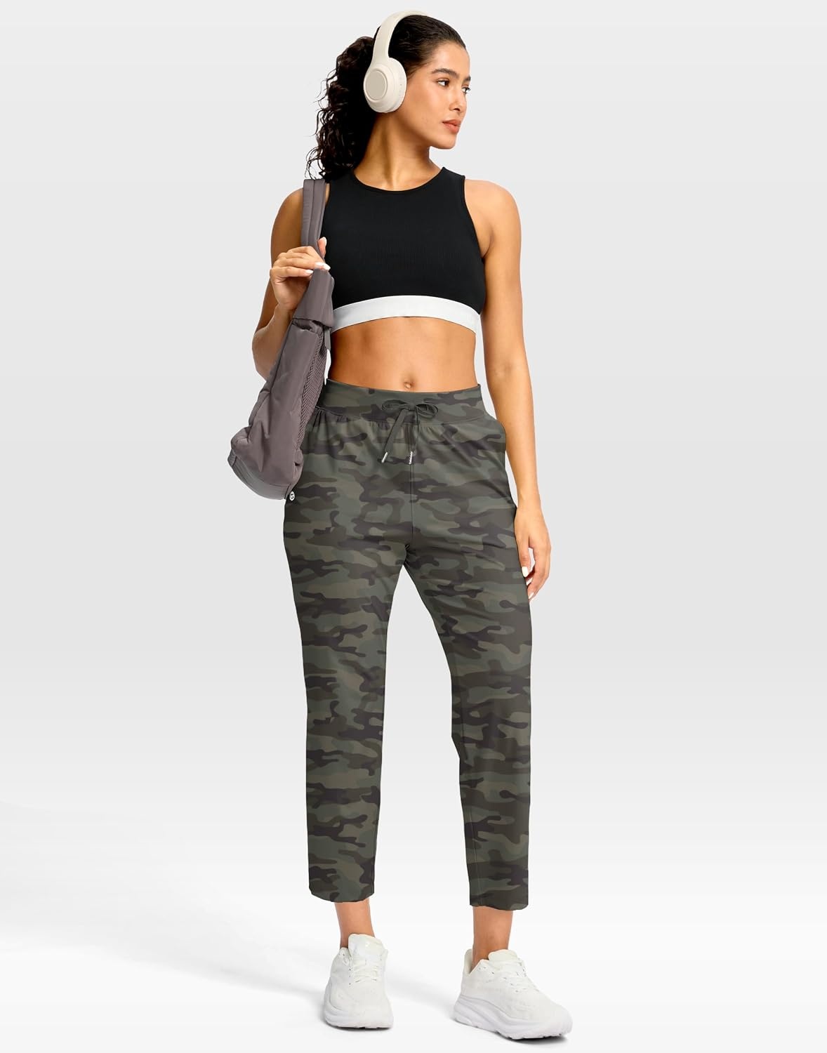 image:imageG Gradual Petite Pants for Women 2426 Ankle Pants with 2 PocketsGreen Camo