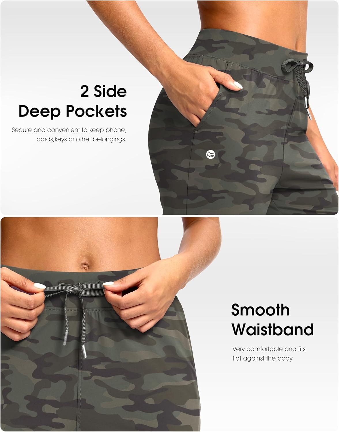 image:imageG Gradual Petite Pants for Women 2426 Ankle Pants with 2 PocketsGreen Camo
