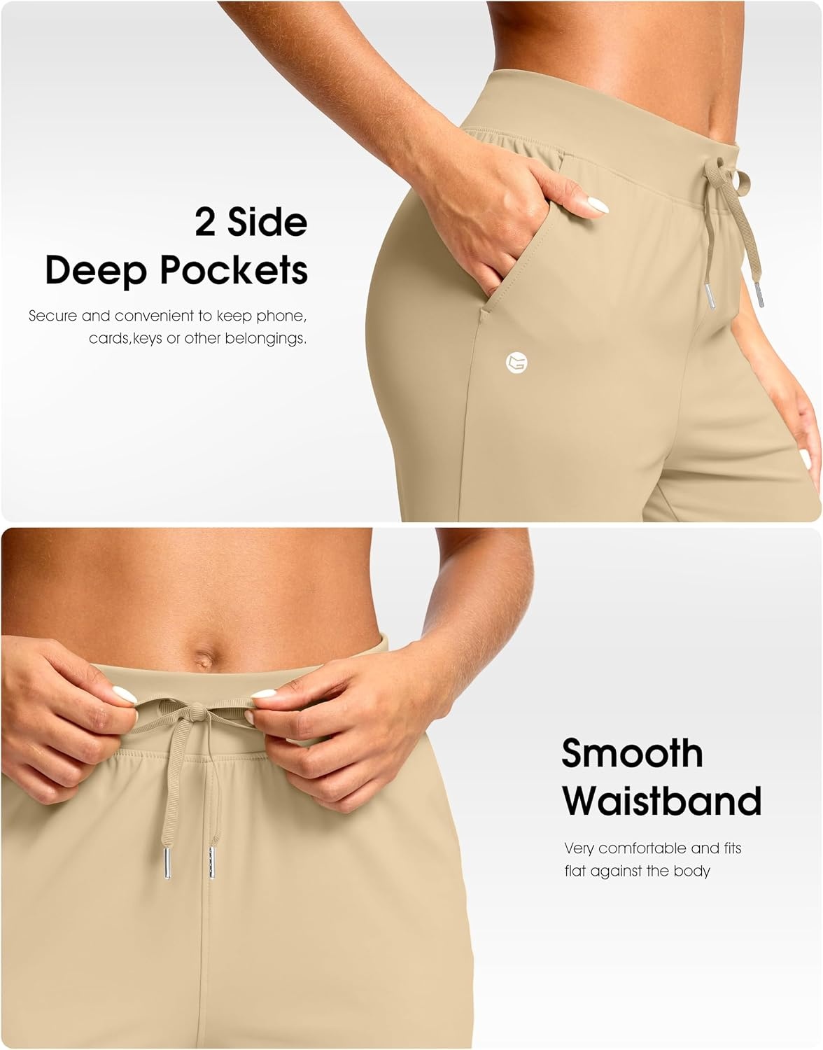 image:imageG Gradual Petite Pants for Women 2426 Ankle Pants with 2 PocketsKhaki