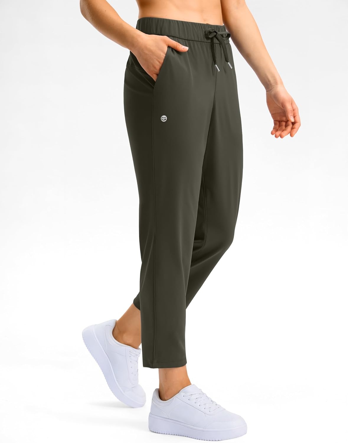 image:imageG Gradual Petite Pants for Women 78 Ankle Golf Pants with 3 PocketsArmy Green