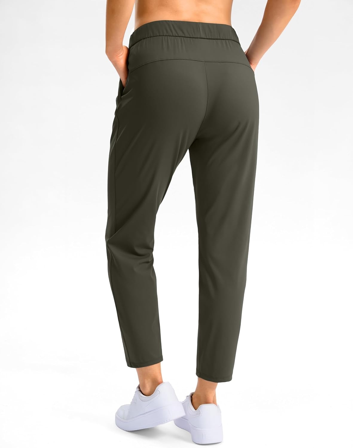image:imageG Gradual Petite Pants for Women 78 Ankle Golf Pants with 3 PocketsArmy Green