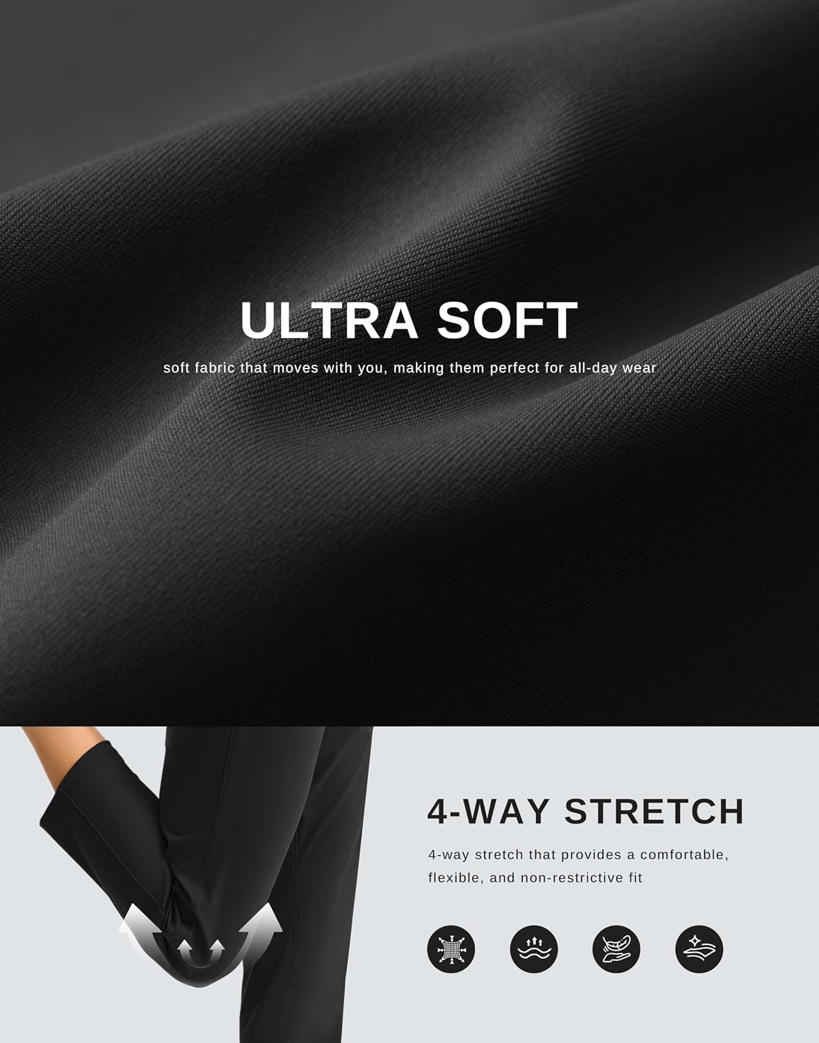 image:imageG Gradual Petite Pants for Women 78 Ankle Golf Pants with 3 PocketsBlack