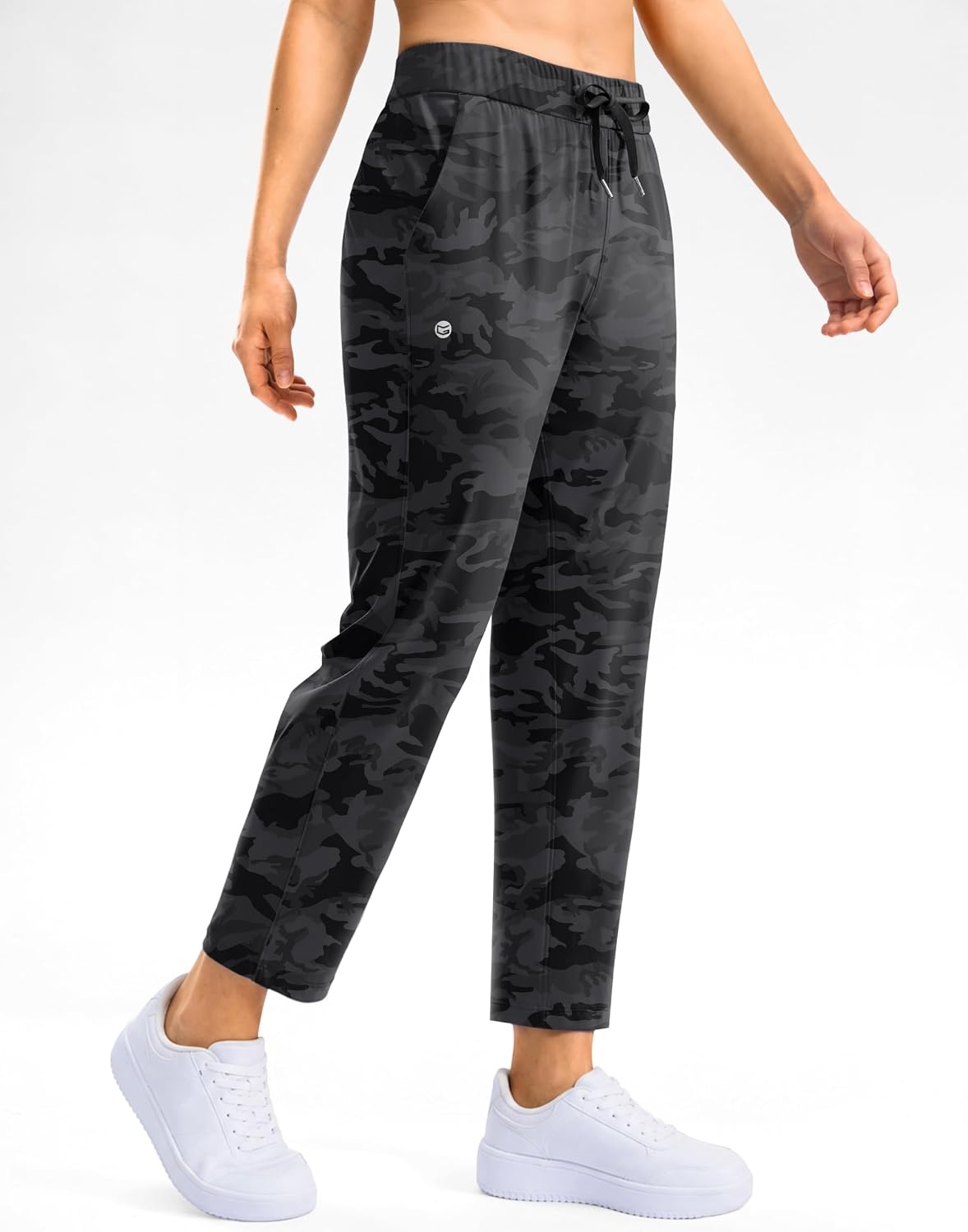 image:imageG Gradual Petite Pants for Women 78 Ankle Golf Pants with 3 PocketsBlack Camo