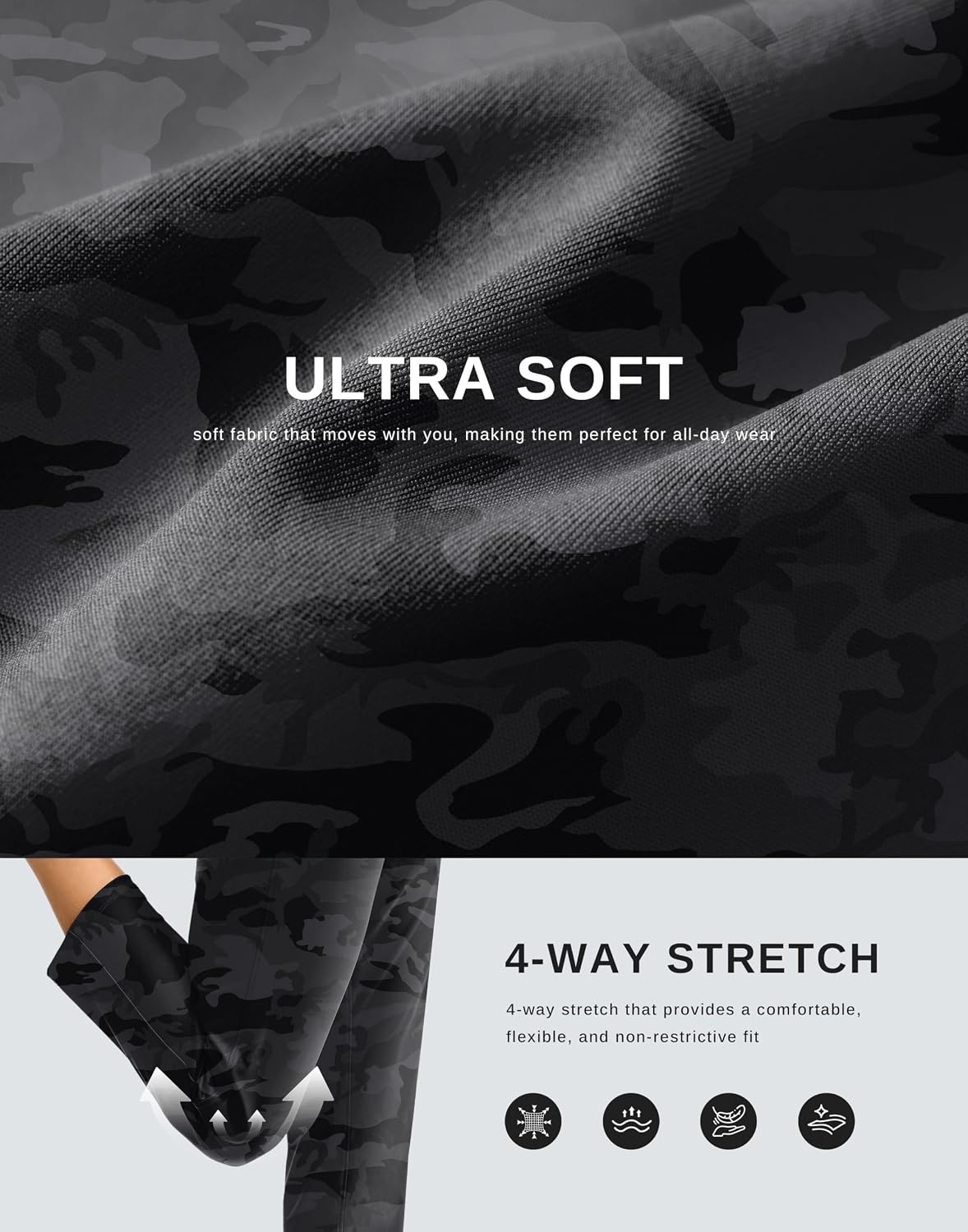 image:imageG Gradual Petite Pants for Women 78 Ankle Golf Pants with 3 PocketsBlack Camo