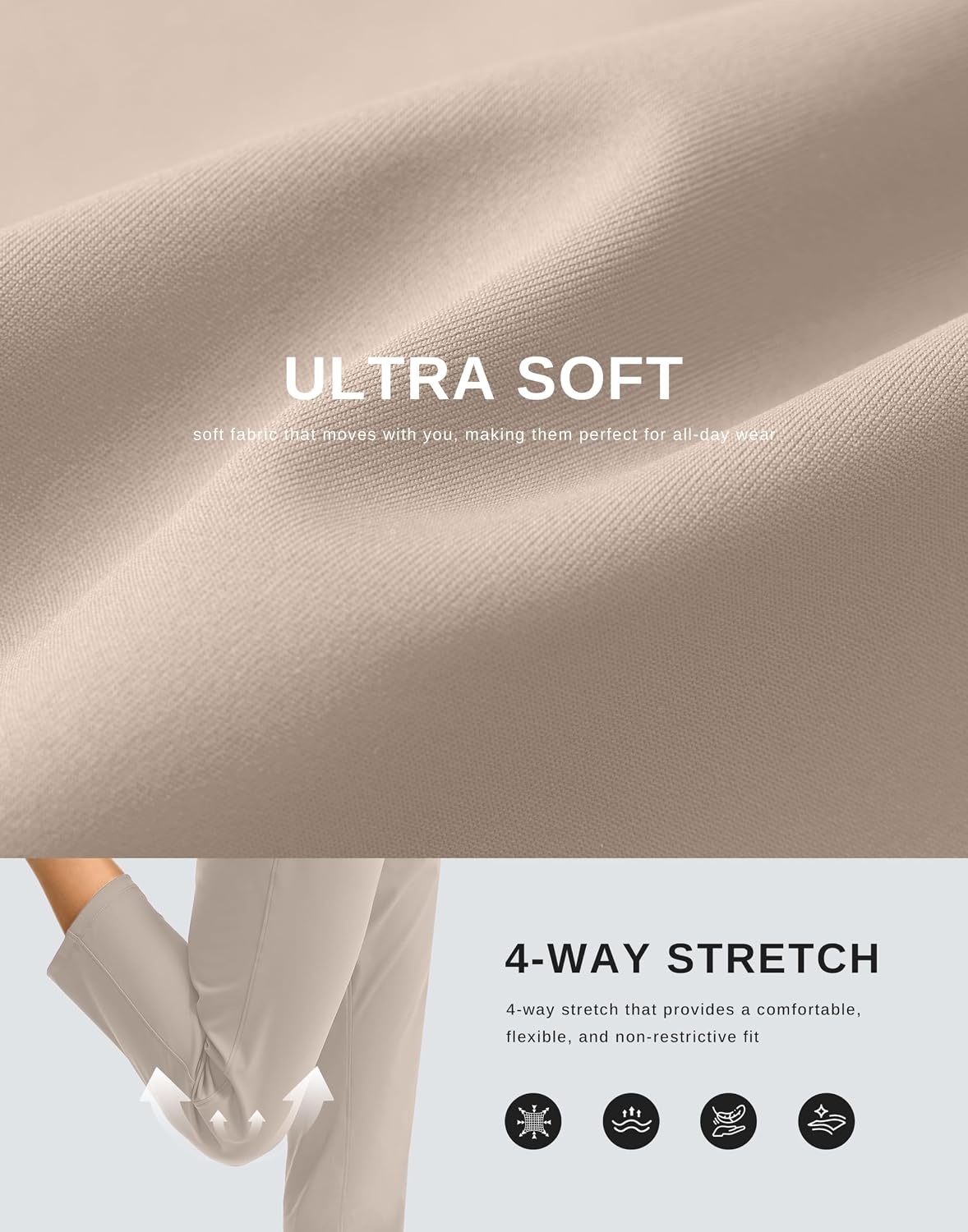 image:imageG Gradual Petite Pants for Women 78 Ankle Golf Pants with 3 PocketsBright Khaki