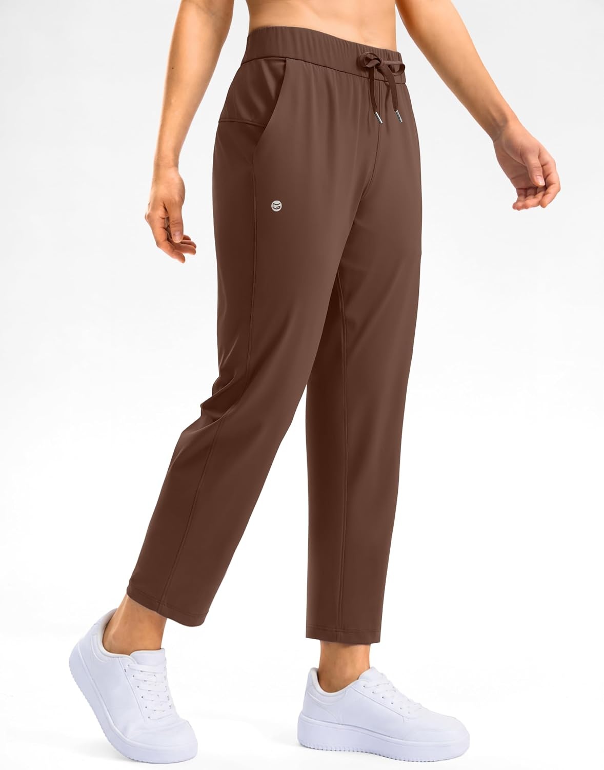 image:imageG Gradual Petite Pants for Women 78 Ankle Golf Pants with 3 PocketsBrown