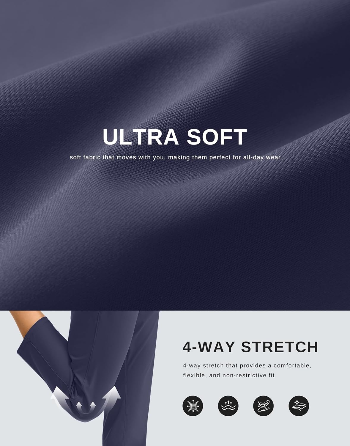 image:imageG Gradual Petite Pants for Women 78 Ankle Golf Pants with 3 PocketsDark Navy