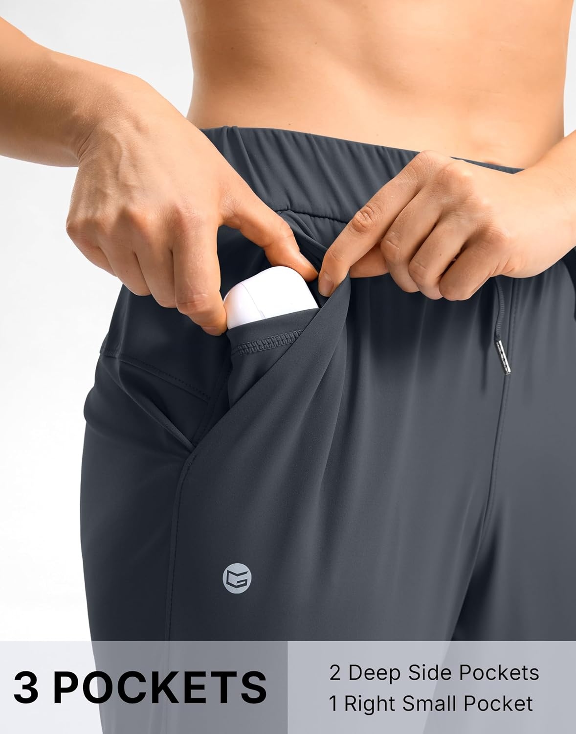 image:imageG Gradual Petite Pants for Women 78 Ankle Golf Pants with 3 PocketsDeep Grey
