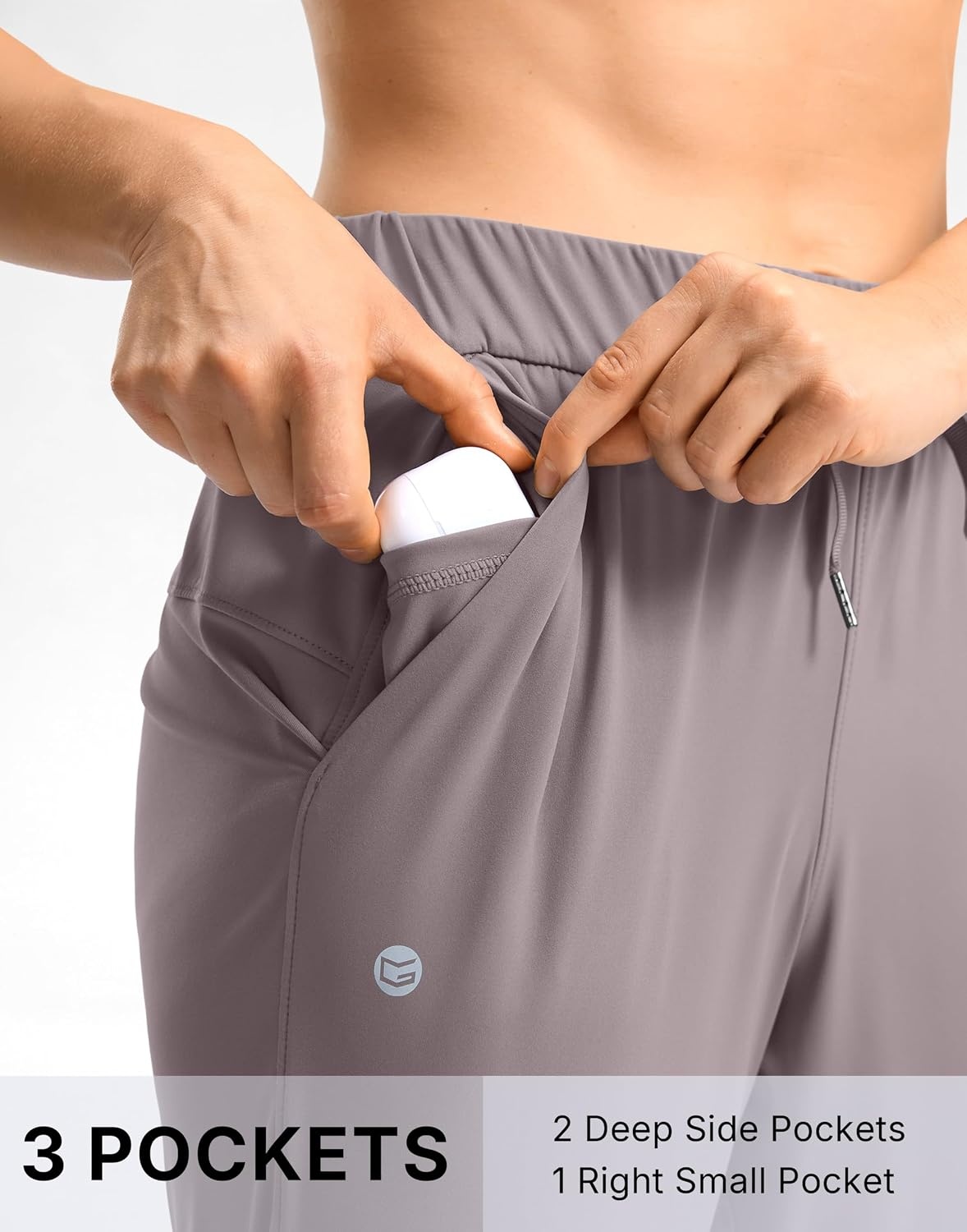 image:imageG Gradual Petite Pants for Women 78 Ankle Golf Pants with 3 PocketsDusty Grey
