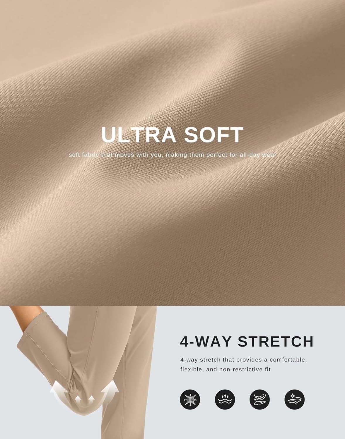 image:imageG Gradual Petite Pants for Women 78 Ankle Golf Pants with 3 PocketsDusty Khaki