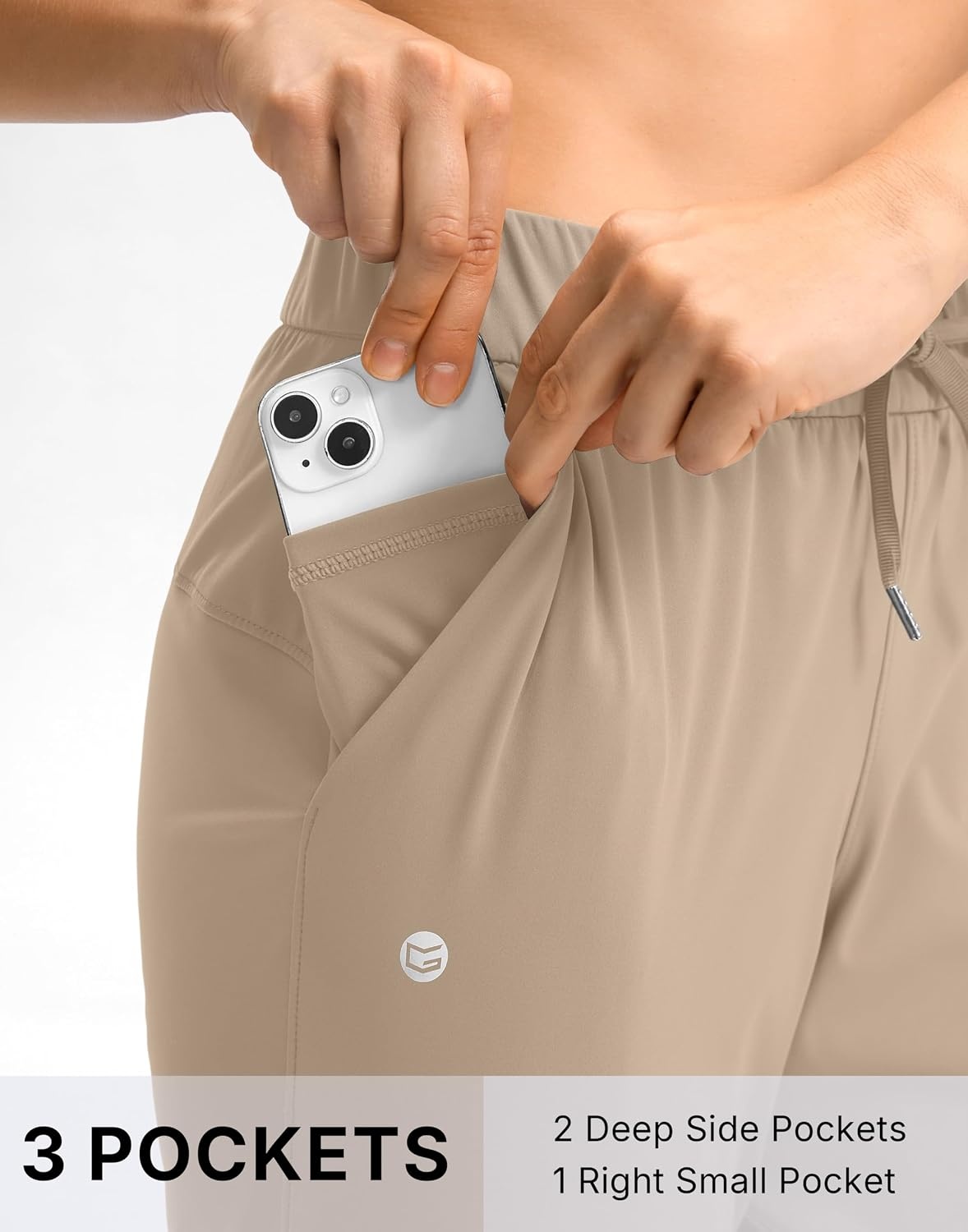 image:imageG Gradual Petite Pants for Women 78 Ankle Golf Pants with 3 PocketsDusty Khaki