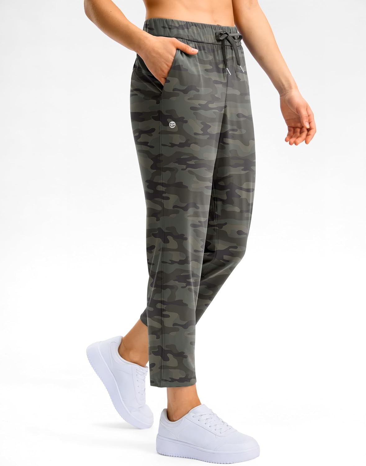 image:imageG Gradual Petite Pants for Women 78 Ankle Golf Pants with 3 PocketsGreen Camo