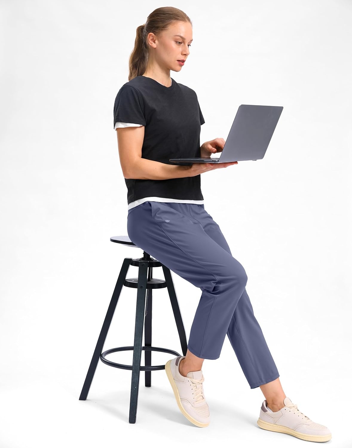 image:imageG Gradual Petite Pants for Women 78 Ankle Golf Pants with 3 PocketsReef Blue