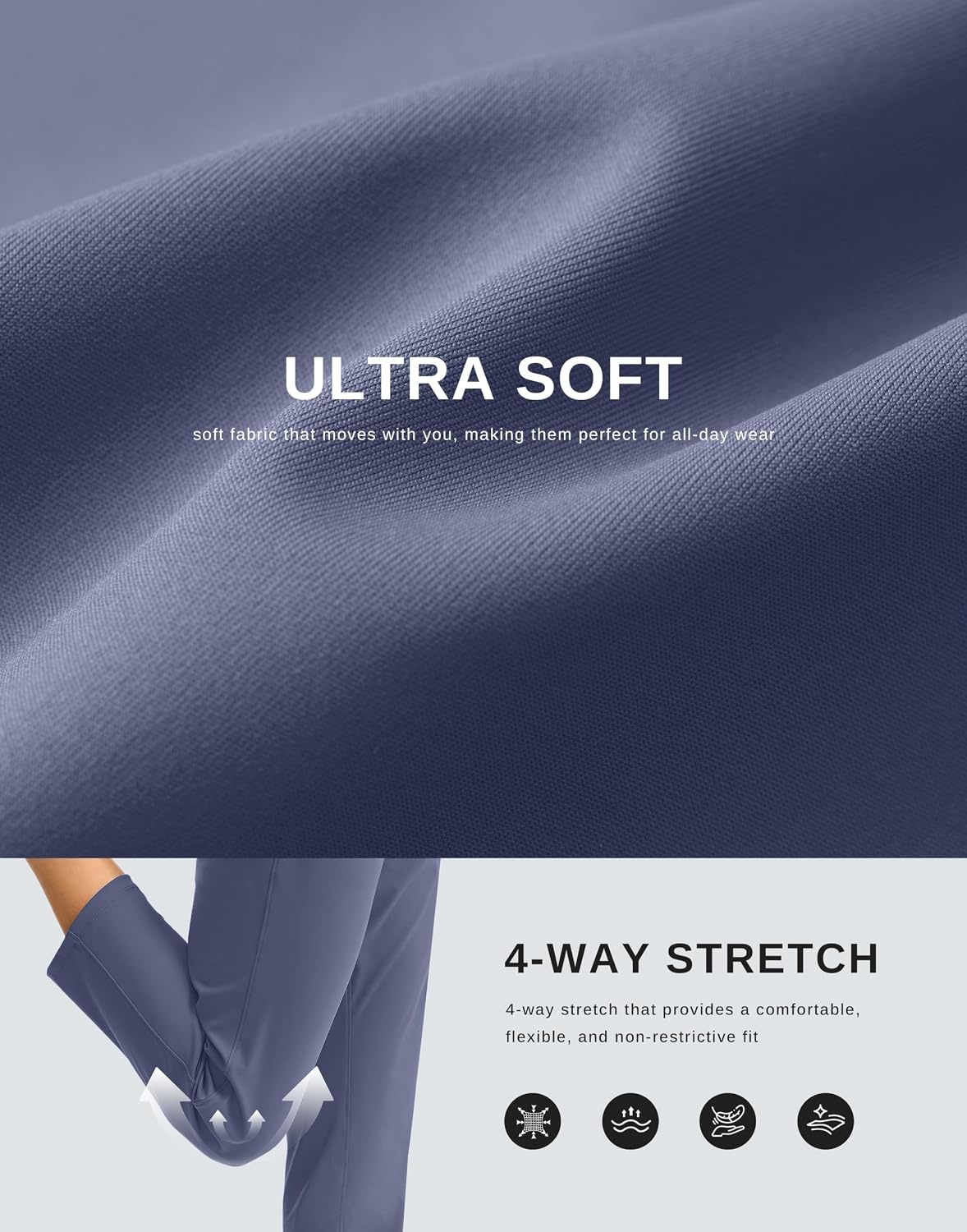 image:imageG Gradual Petite Pants for Women 78 Ankle Golf Pants with 3 PocketsReef Blue