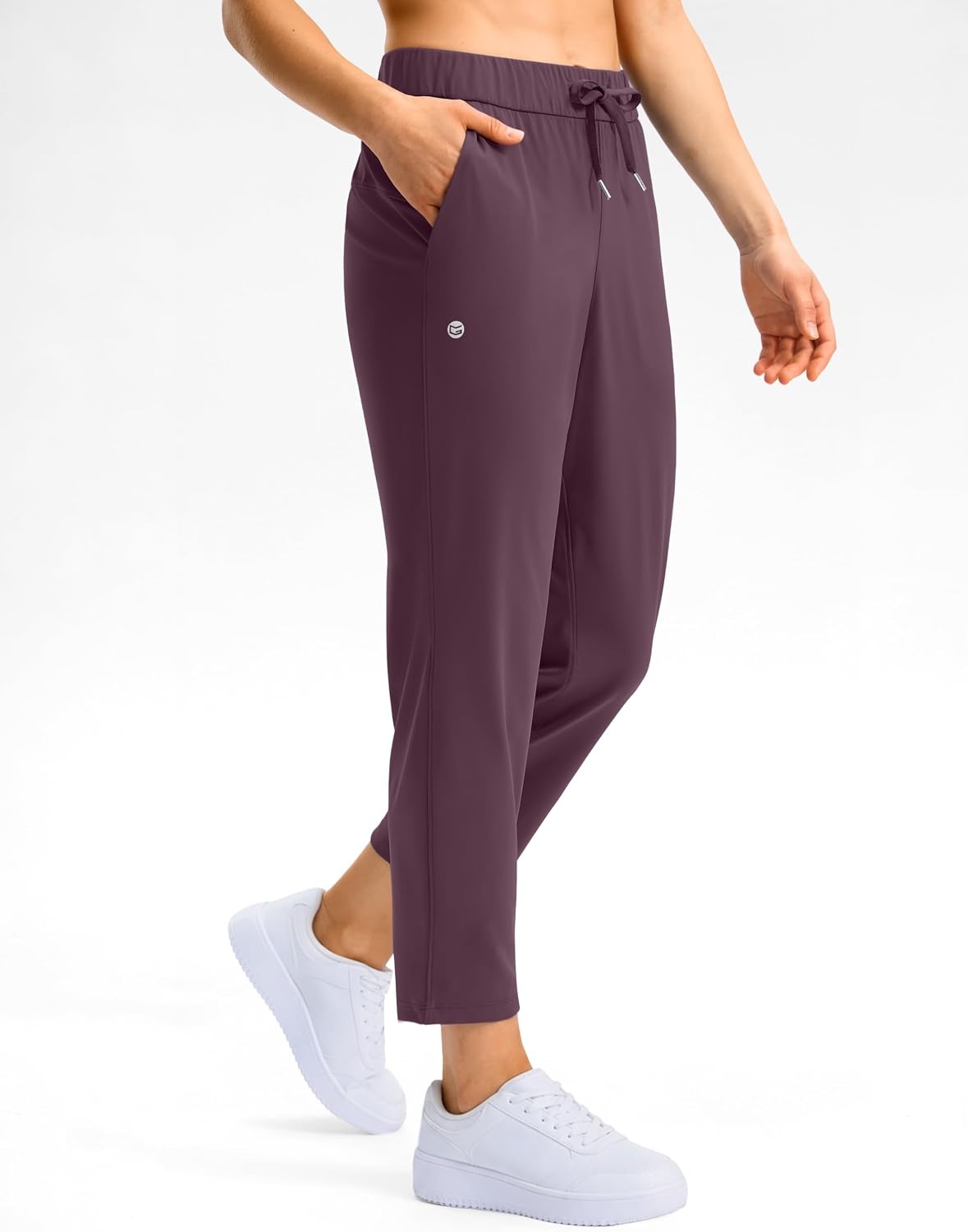 image:imageG Gradual Petite Pants for Women 78 Ankle Golf Pants with 3 PocketsWine