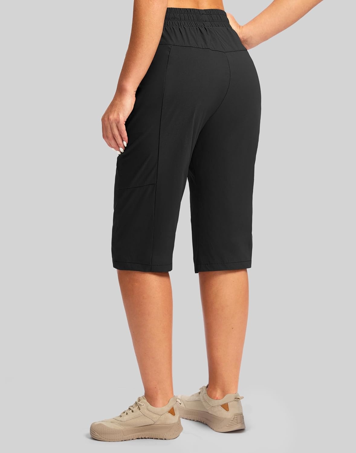 image:imageG Gradual Womens 15 Long Shorts Below The Knee Hiking CaprisBlack