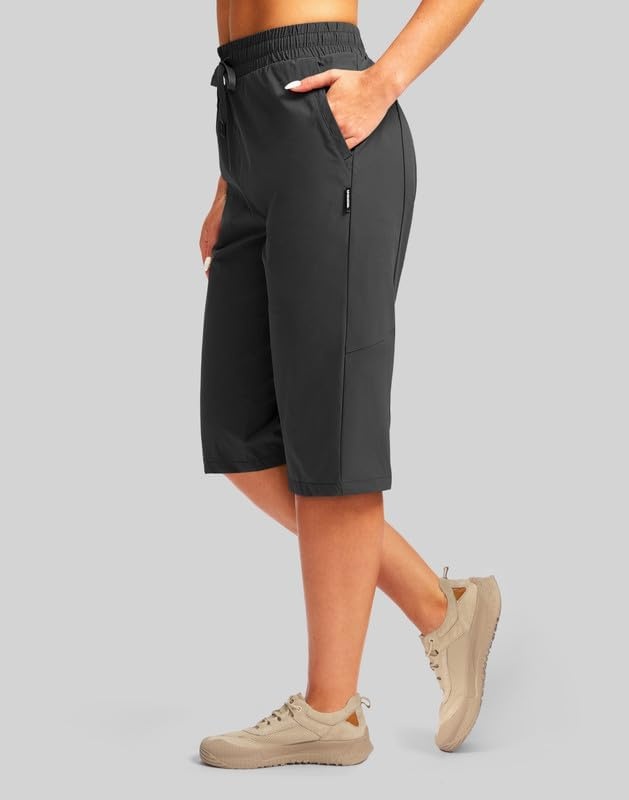 image:imageG Gradual Womens 15 Long Shorts Below The Knee Hiking CaprisDark Grey