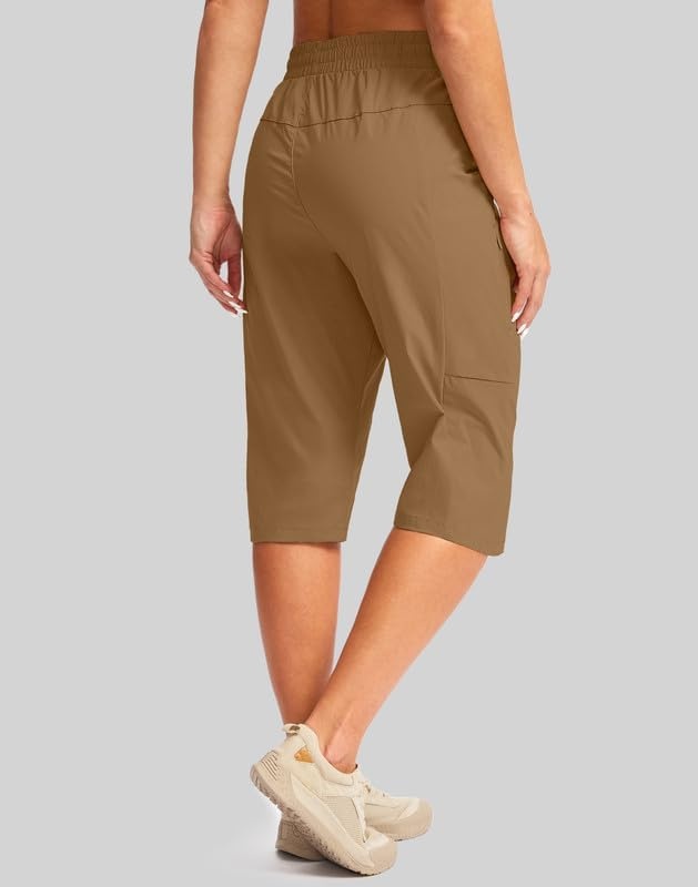 image:imageG Gradual Womens 15 Long Shorts Below The Knee Hiking CaprisDark Khaki