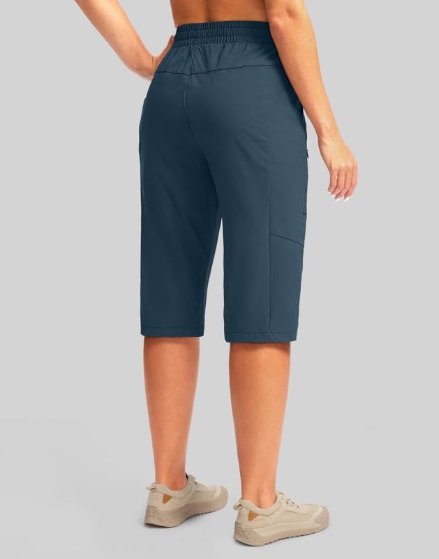 image:imageG Gradual Womens 15 Long Shorts Below The Knee Hiking CaprisDusty Blue