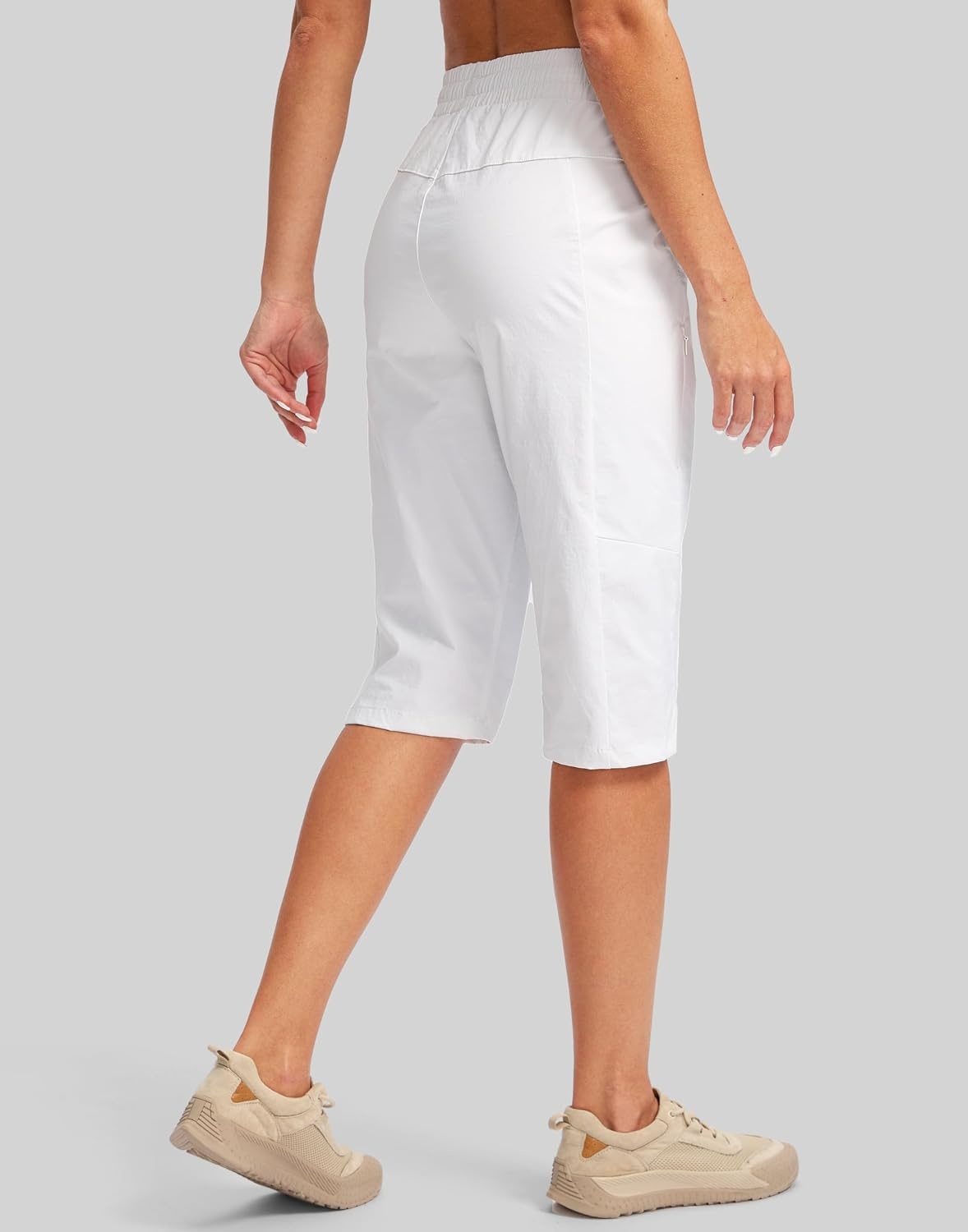 image:imageG Gradual Womens 15 Long Shorts Below The Knee Hiking CaprisDwhite