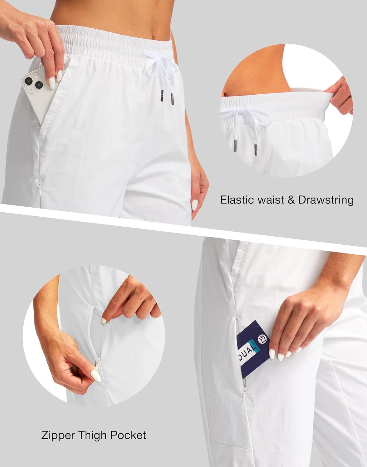 image:imageG Gradual Womens 15 Long Shorts Below The Knee Hiking CaprisDwhite
