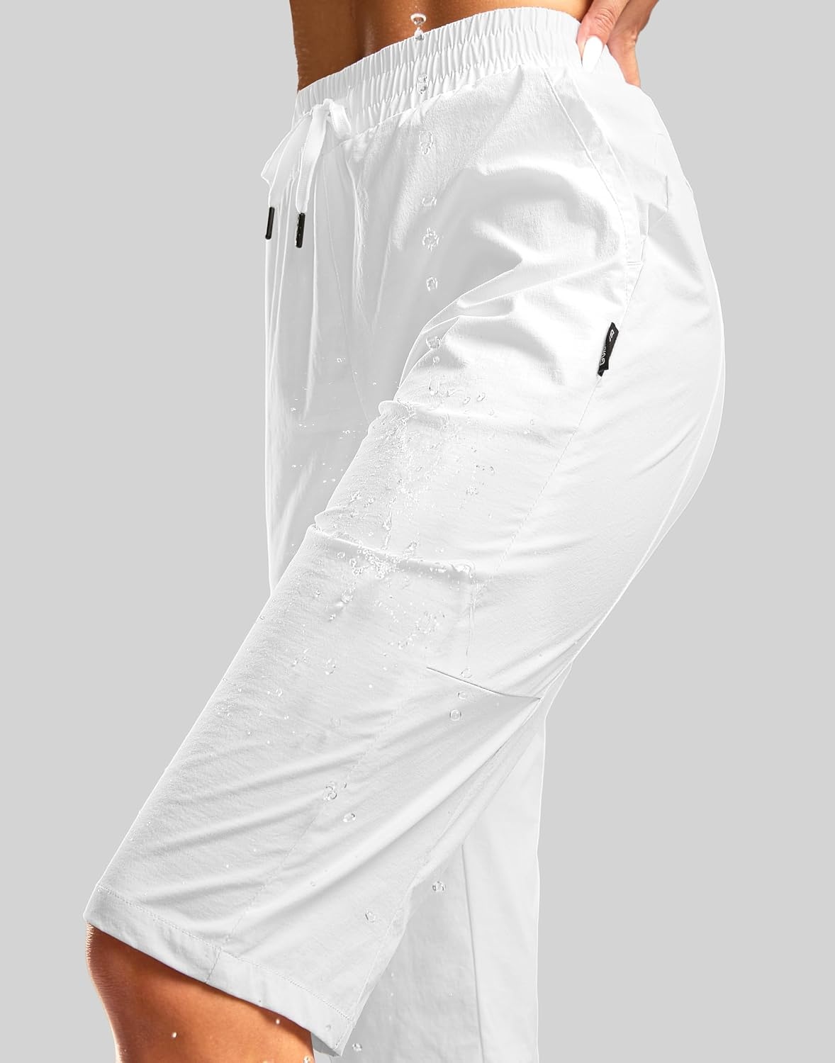 image:imageG Gradual Womens 15 Long Shorts Below The Knee Hiking CaprisDwhite