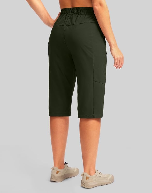 image:imageG Gradual Womens 15 Long Shorts Below The Knee Hiking CaprisOlive