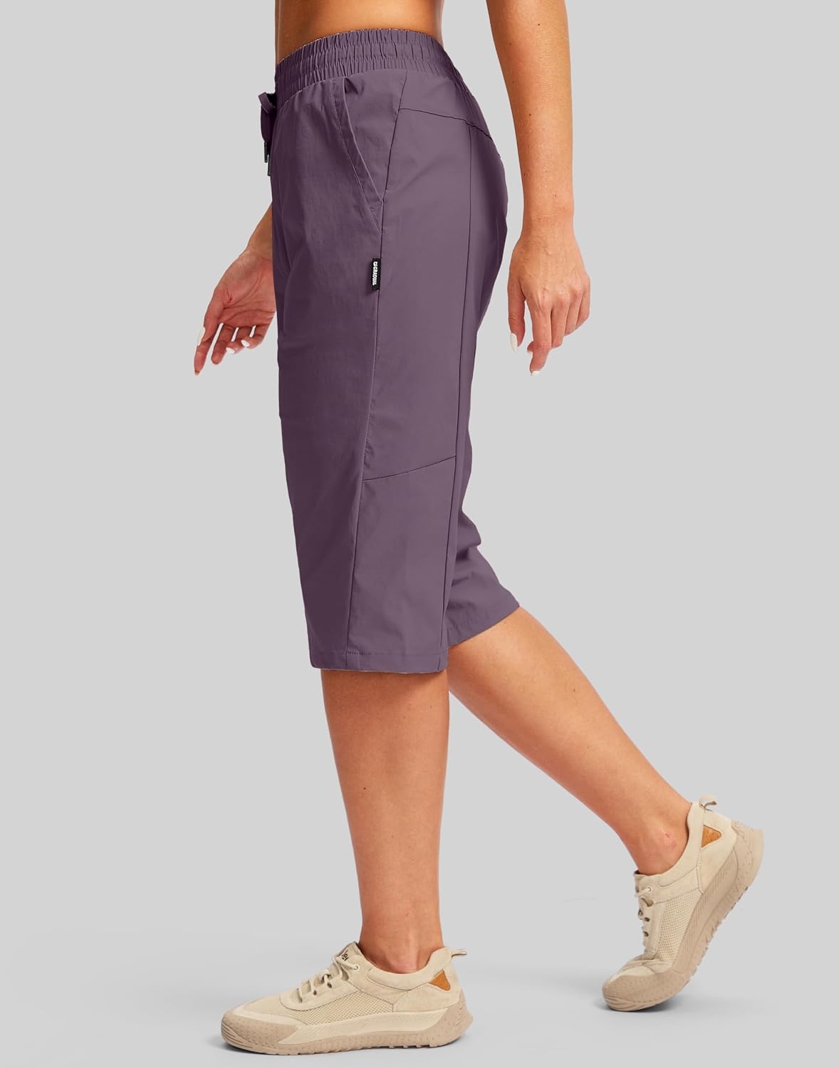 image:imageG Gradual Womens 15 Long Shorts Below The Knee Hiking CaprisPurple