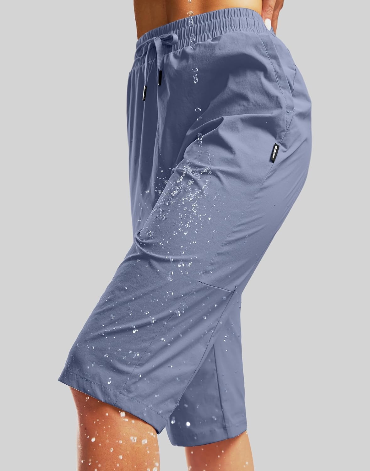image:imageG Gradual Womens 15 Long Shorts Below The Knee Hiking CaprisSlate Blue