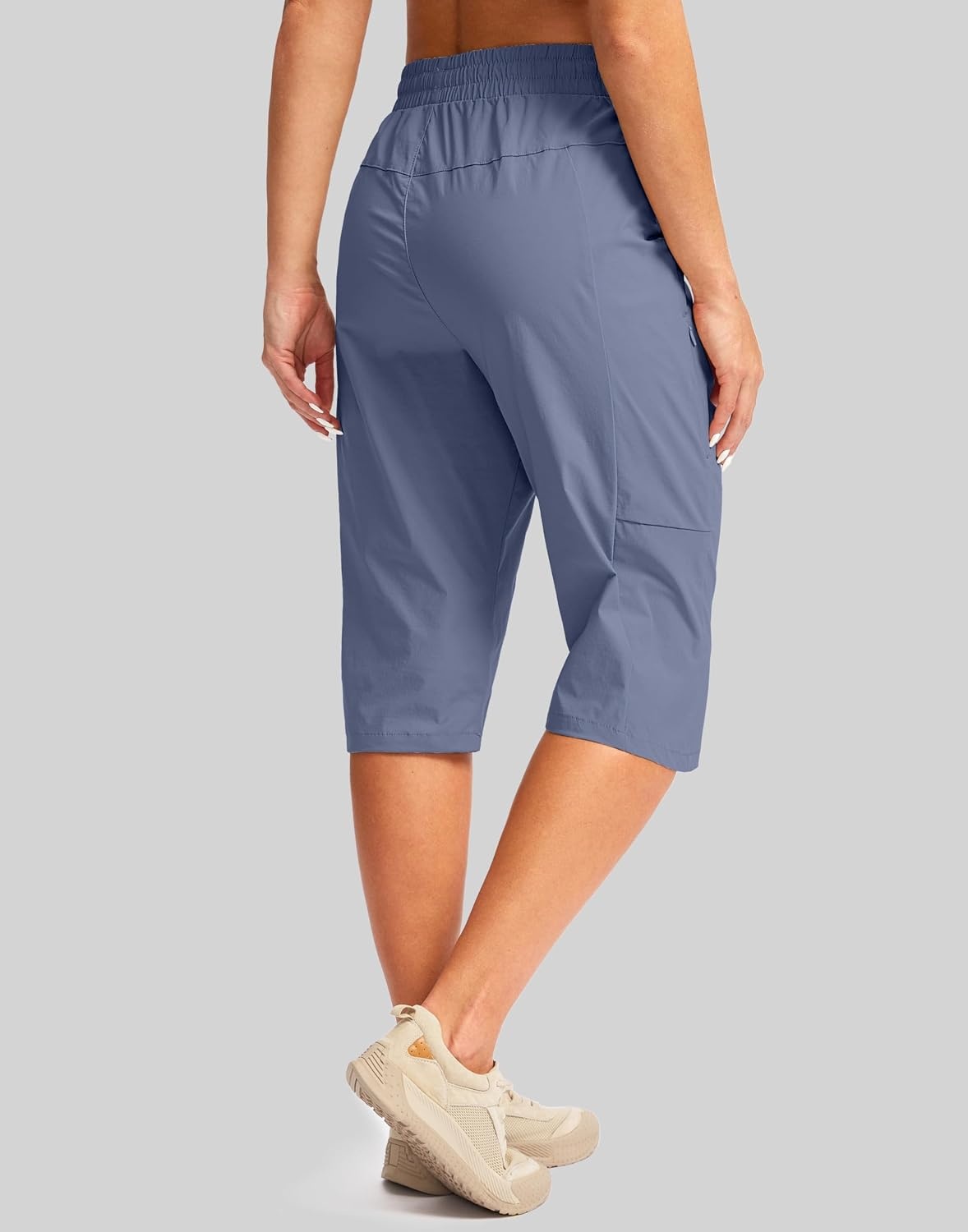 image:imageG Gradual Womens 15 Long Shorts Below The Knee Hiking CaprisSlate Blue