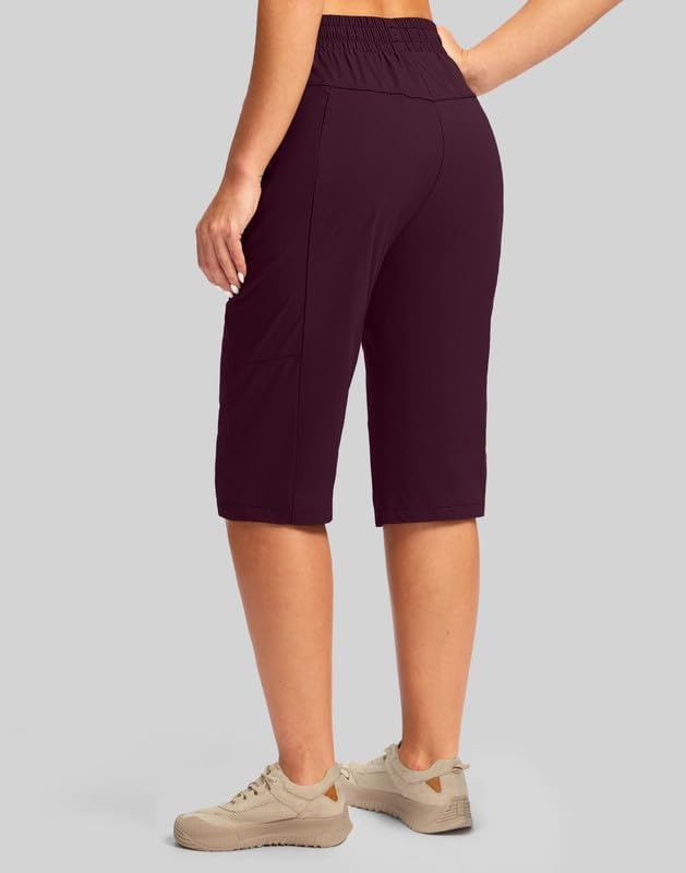 image:imageG Gradual Womens 15 Long Shorts Below The Knee Hiking CaprisWine