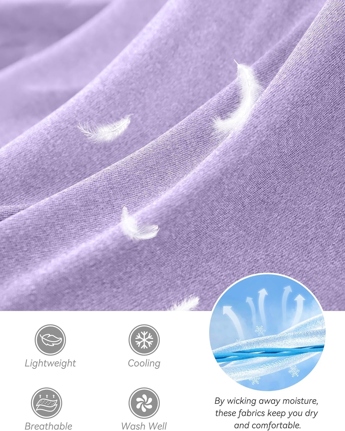 image:imageG Gradual Womens Golf Shirts Lightweight 14 Zip Collared Tank TopHeather Light Purple