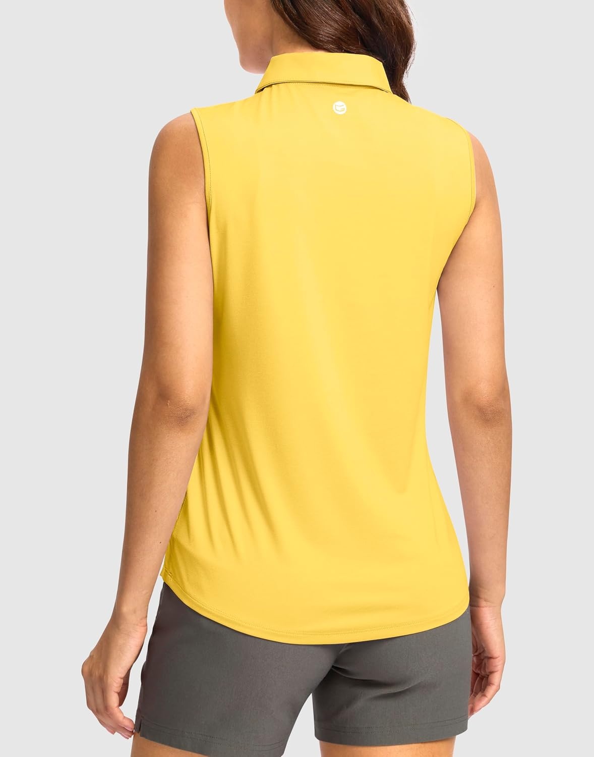 image:imageG Gradual Womens Golf Shirts Lightweight 14 Zip Collared Tank TopHeather Yellow