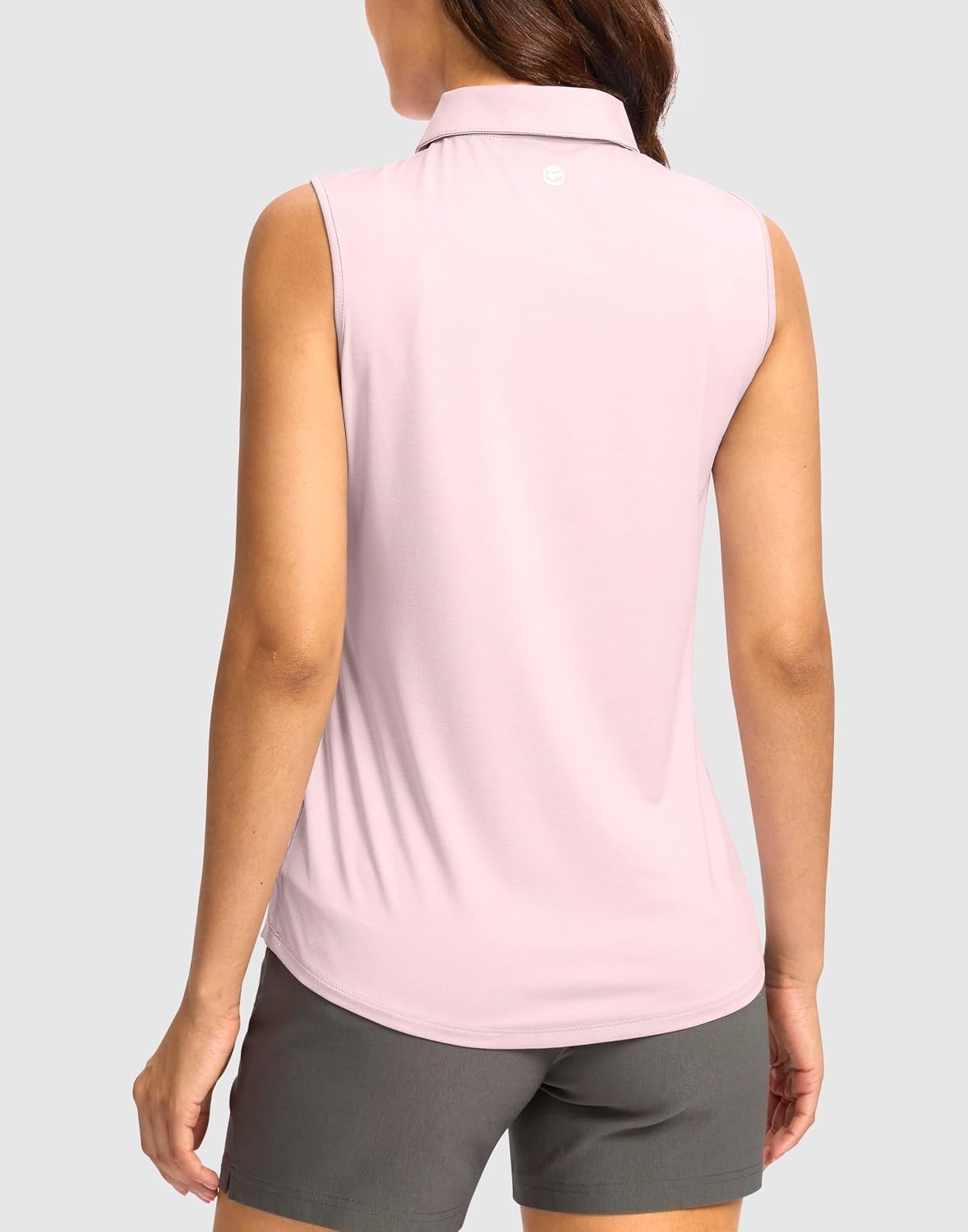 image:imageG Gradual Womens Golf Shirts Lightweight 14 Zip Collared Tank TopPeach