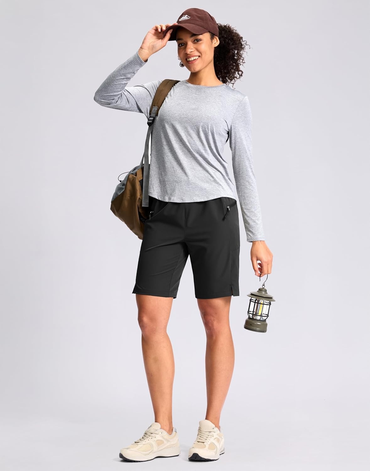 image:imageG Gradual Womens Hiking Shorts 2 Zipper Pockets 9 ShortsBlack