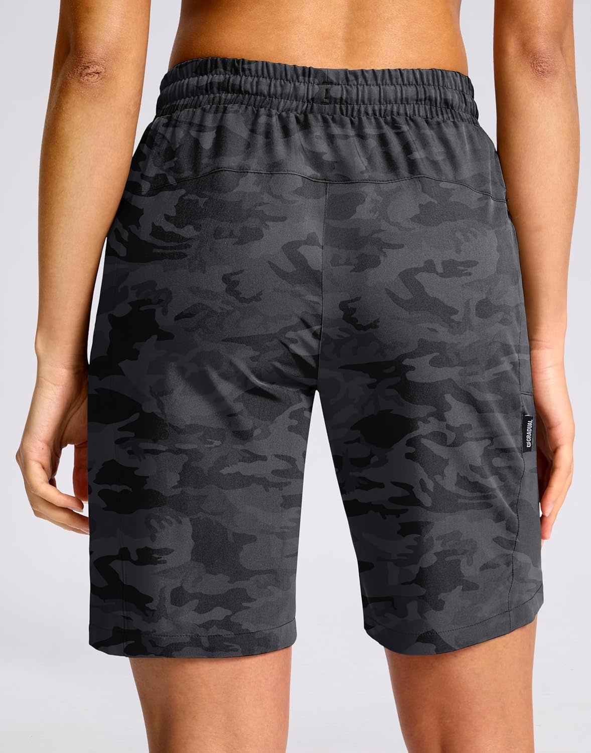 image:imageG Gradual Womens Hiking Shorts 2 Zipper Pockets 9 ShortsBlack Camo