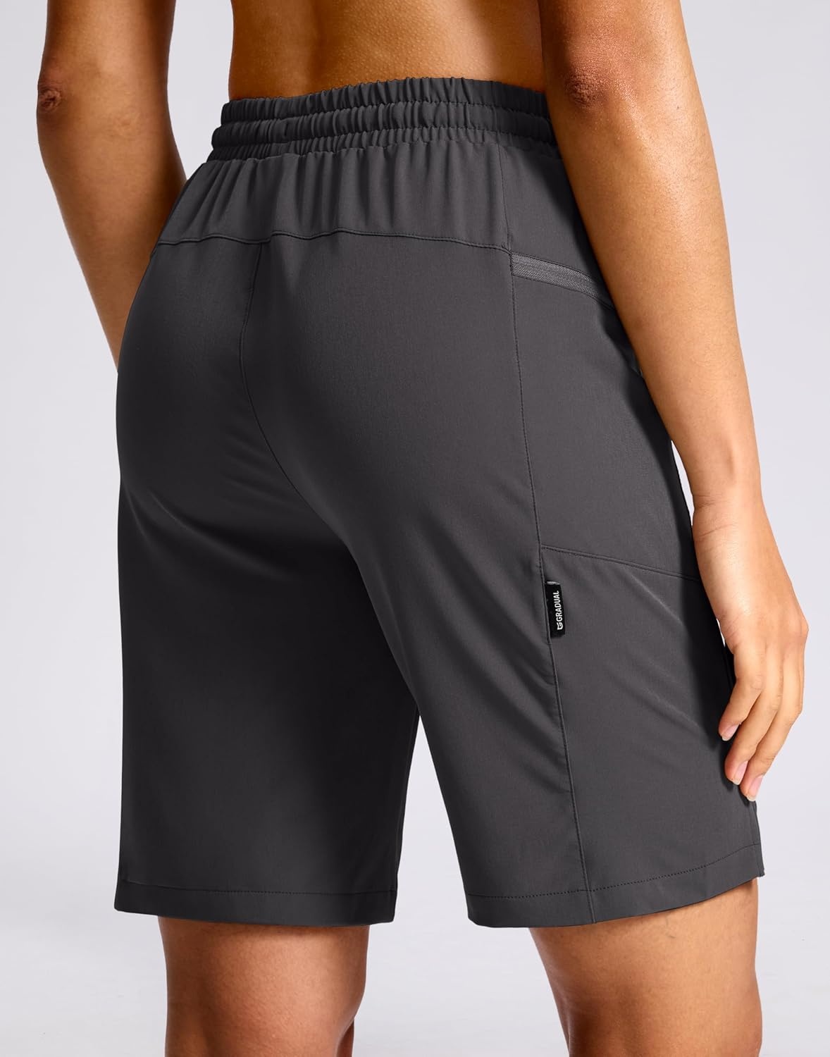 image:imageG Gradual Womens Hiking Shorts 2 Zipper Pockets 9 ShortsDark Grey