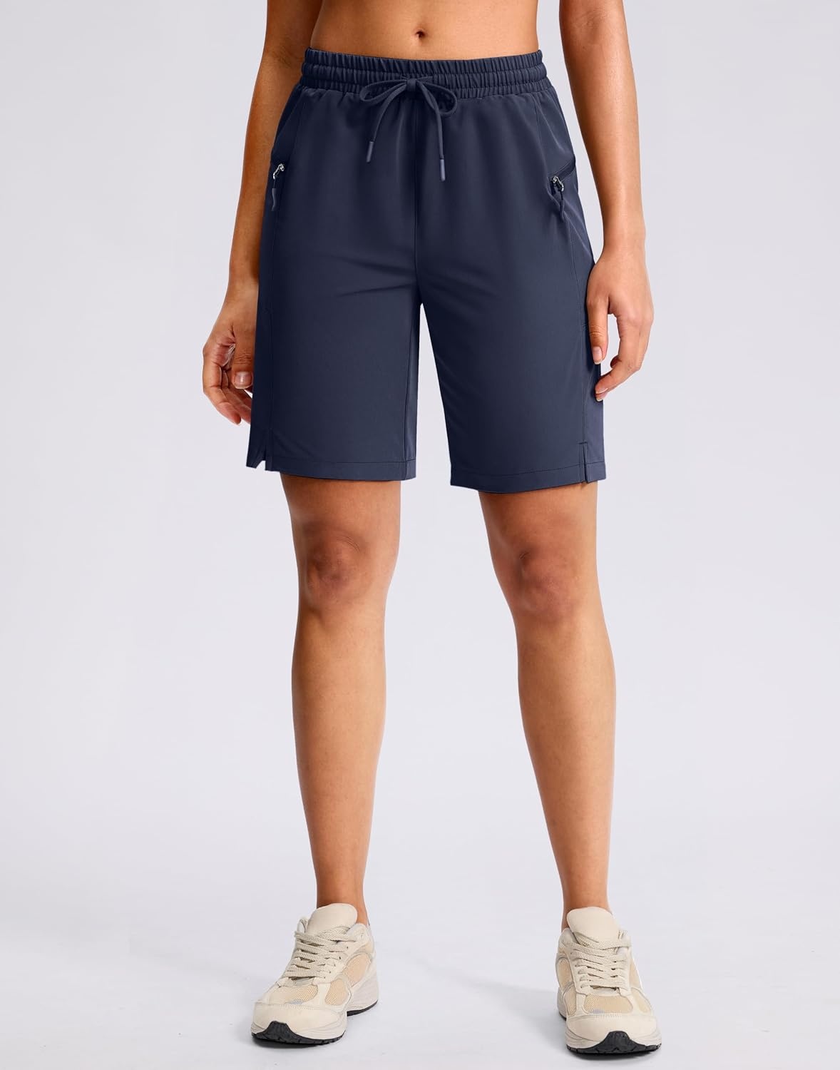 image:imageG Gradual Womens Hiking Shorts 2 Zipper Pockets 9 ShortsDark Navy