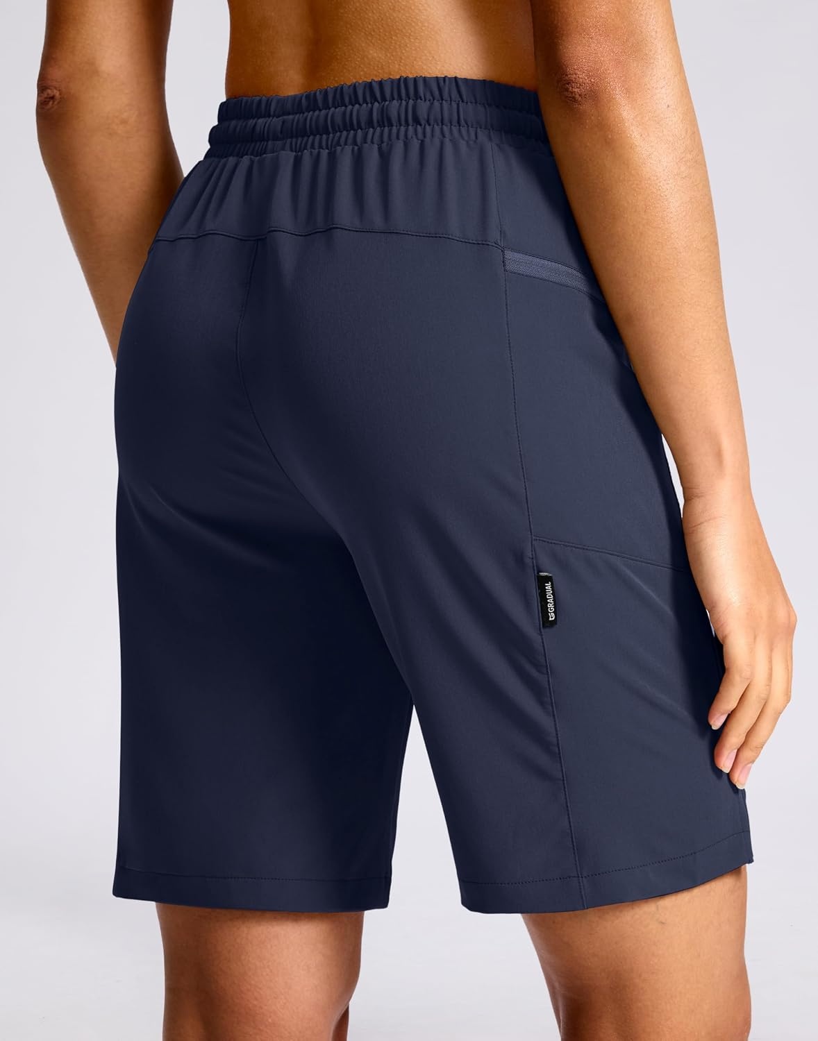 image:imageG Gradual Womens Hiking Shorts 2 Zipper Pockets 9 ShortsDark Navy