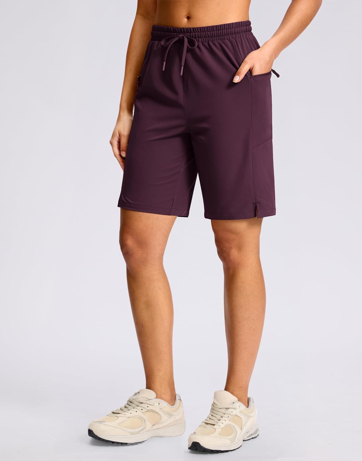 image:imageG Gradual Womens Hiking Shorts 2 Zipper Pockets 9 ShortsDark Wine