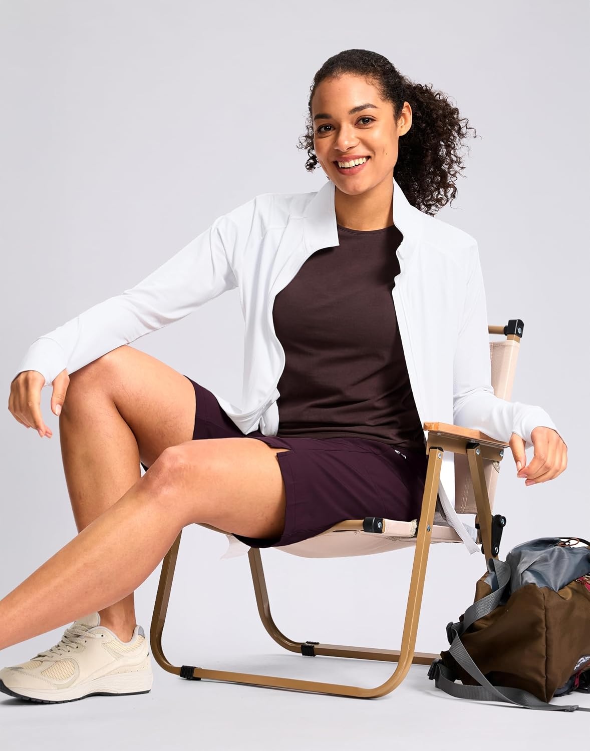 image:imageG Gradual Womens Hiking Shorts 2 Zipper Pockets 9 ShortsDark Wine
