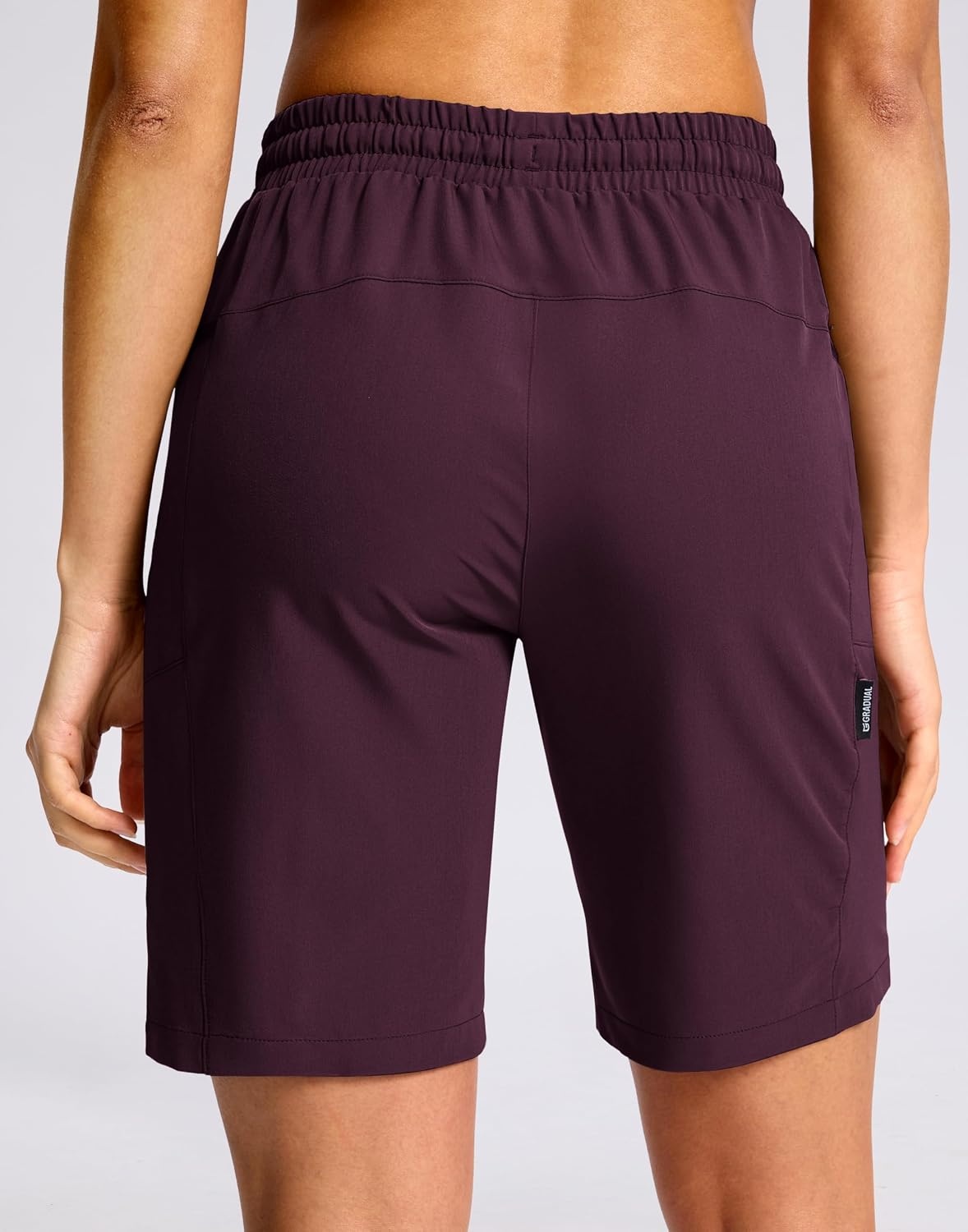 image:imageG Gradual Womens Hiking Shorts 2 Zipper Pockets 9 ShortsDark Wine